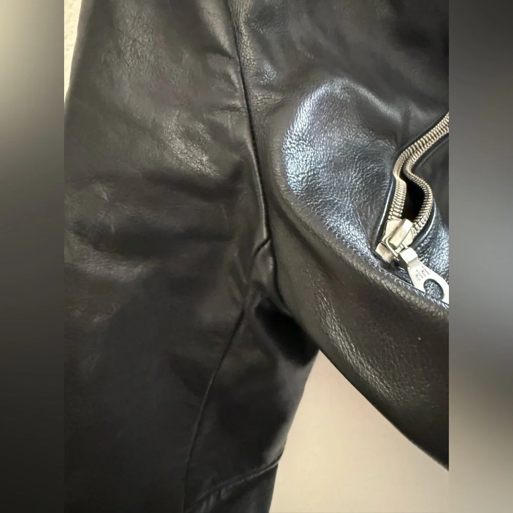 Milwaukee Black Moto Leather Jacket Women's Size Large - Picture 9 of 10